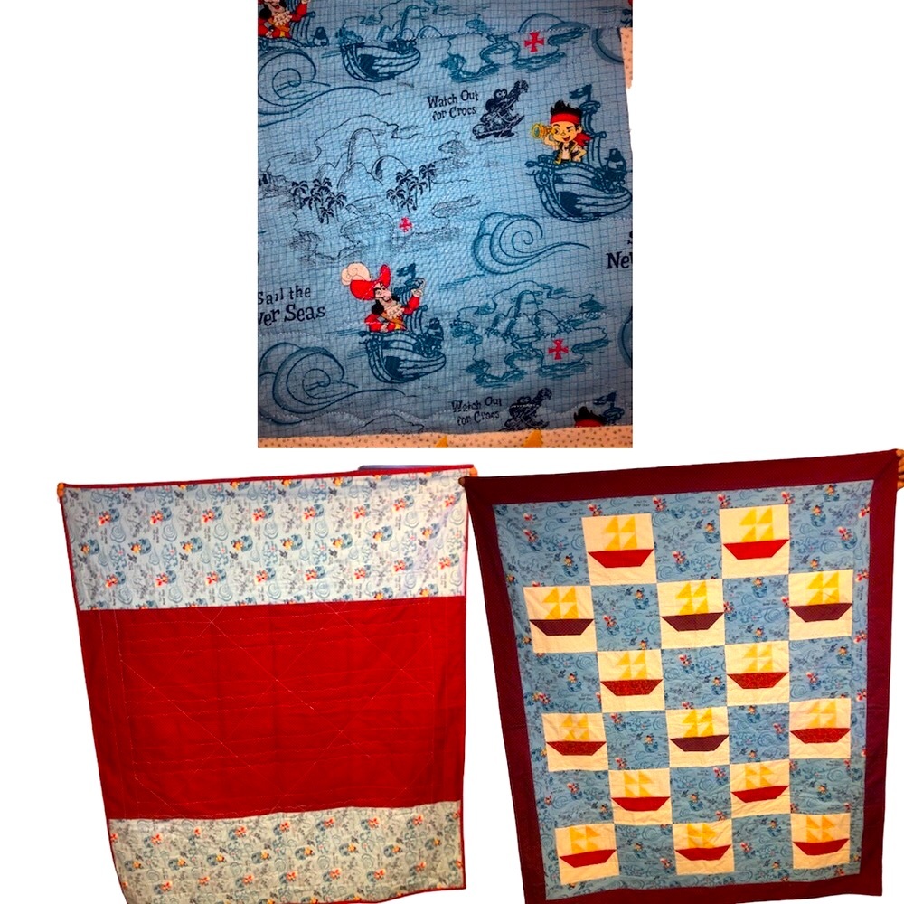 Handmade Quilt Jake and the Neverland Pirates Brand New 54”x47”